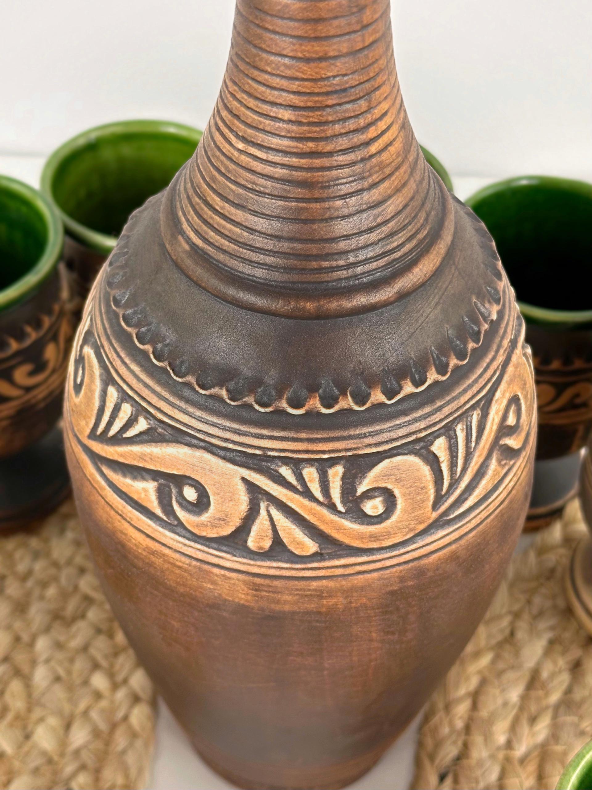 Набор глиняной посуды для подарка Гражда на 12 человек Коричневый (17019-34) - фото 8 Набор глиняной посуды для подарка Гражда на 12 человек Коричневый (17019-34) - фото 8