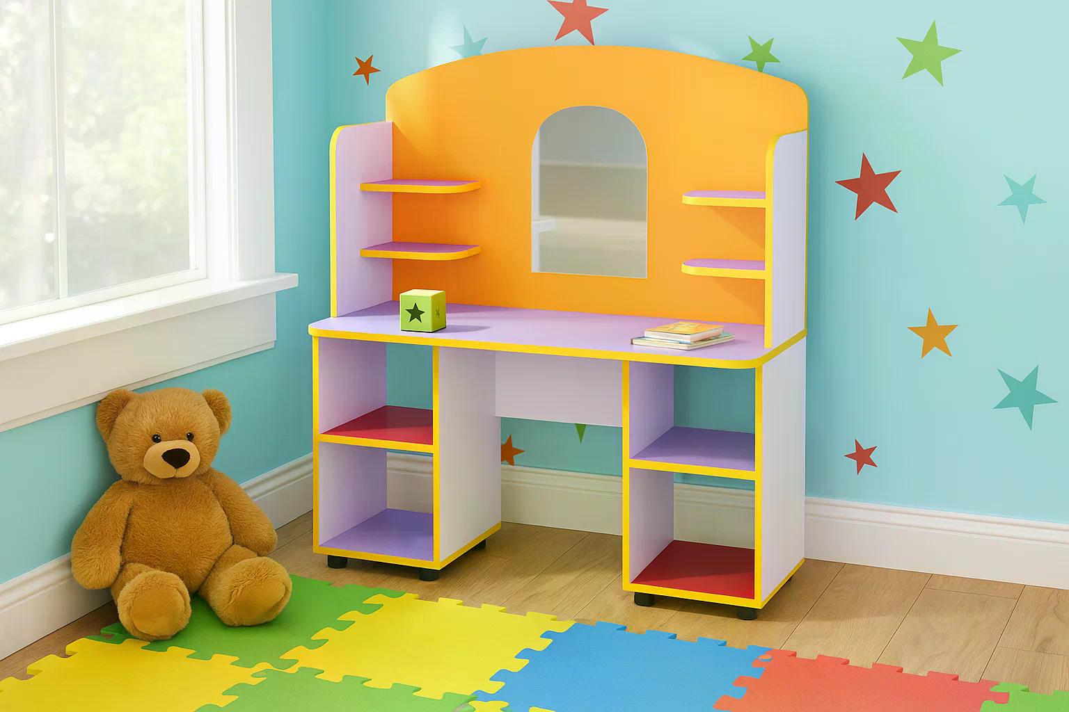 Ігрові меблі для дитячого садка Салон краси Orange/Lavander - фото 2 Ігрові меблі для дитячого садка Салон краси Orange/Lavander - фото 2