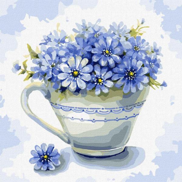 Картина по номерам Идейка Цветы Яркая перелеска 25х25 см в термопакете (KHO3144)