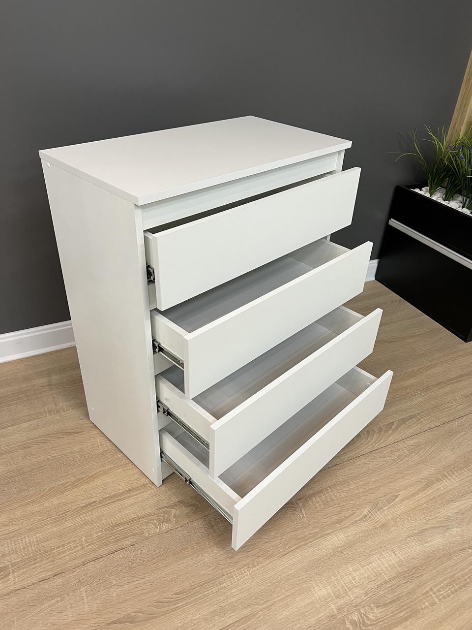 Комод Кватро 4 шухляди 700х860х380 мм Білий - фото 4