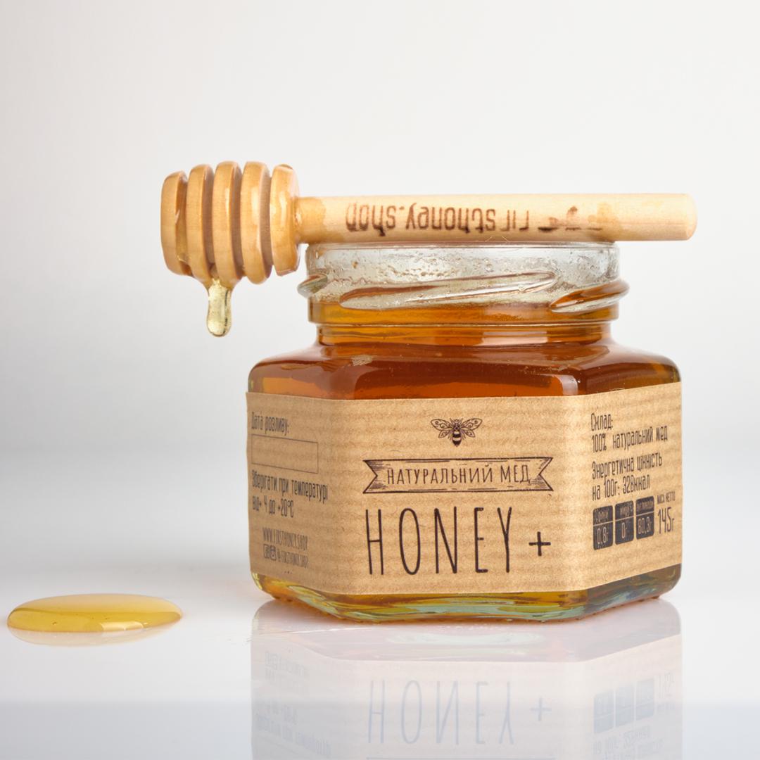 Мед натуральный Honey+ Natural ваточник 145 г Мед натуральный Honey+ Natural ваточник 145 г
