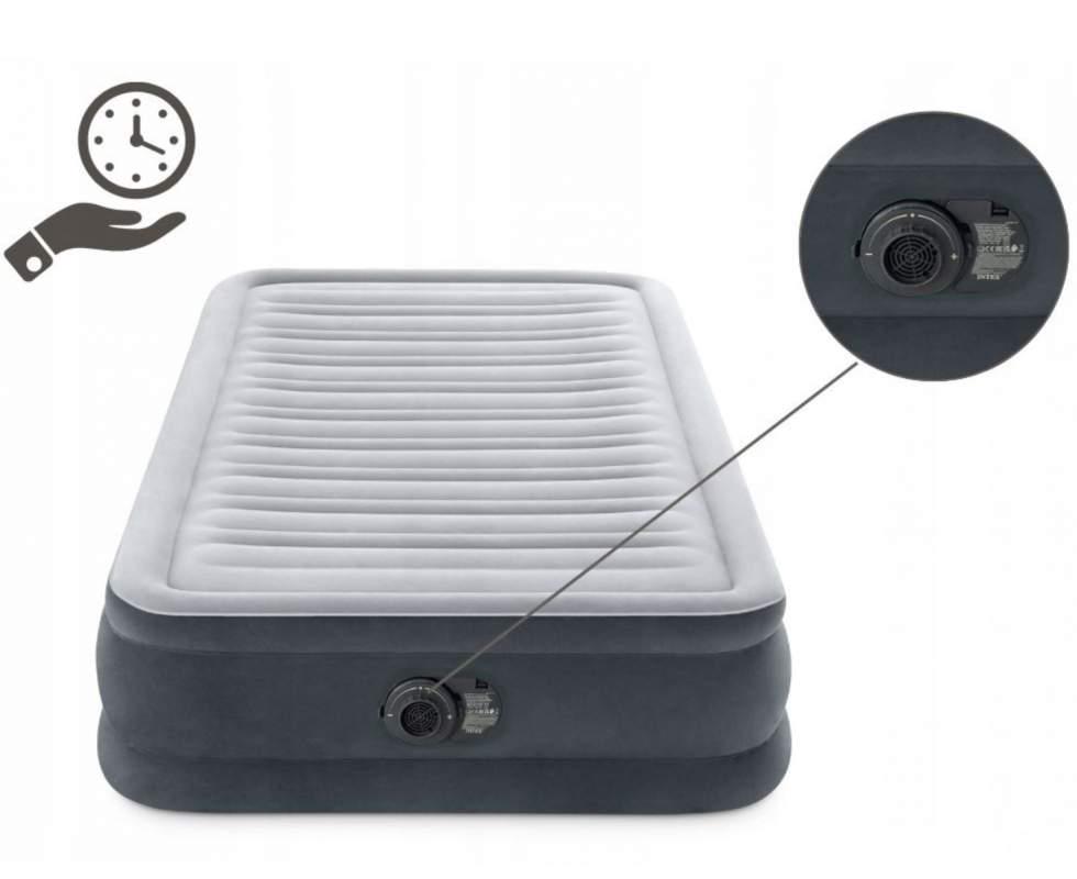 Матрас надувной Intex односпальный с насосом 99х191х33 см (67766) - фото 3 Матрас надувной Intex односпальный с насосом 99х191х33 см (67766) - фото 3