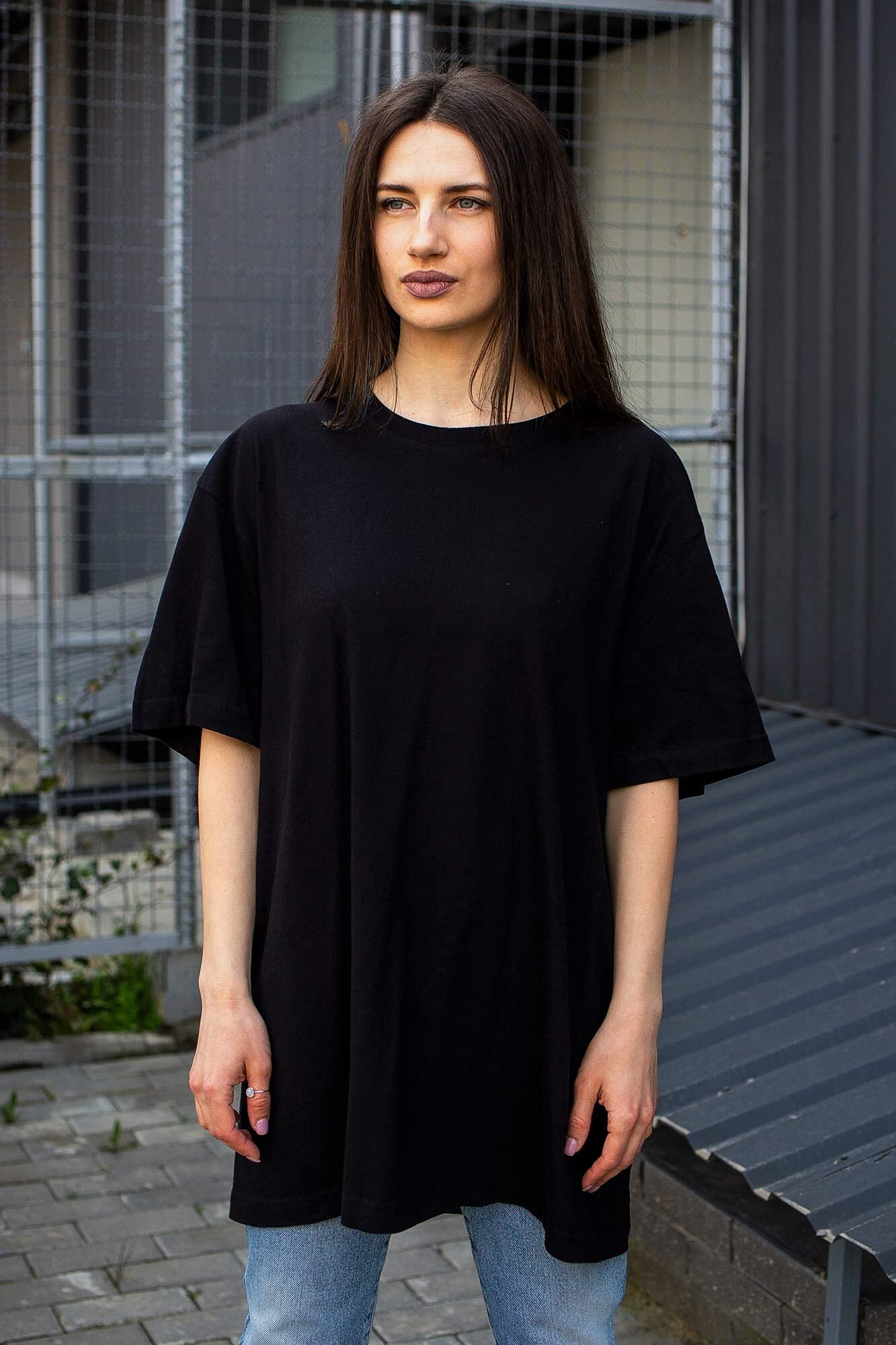 Оверсайз футболка Without Great Woman S/M Black (S8042909)
