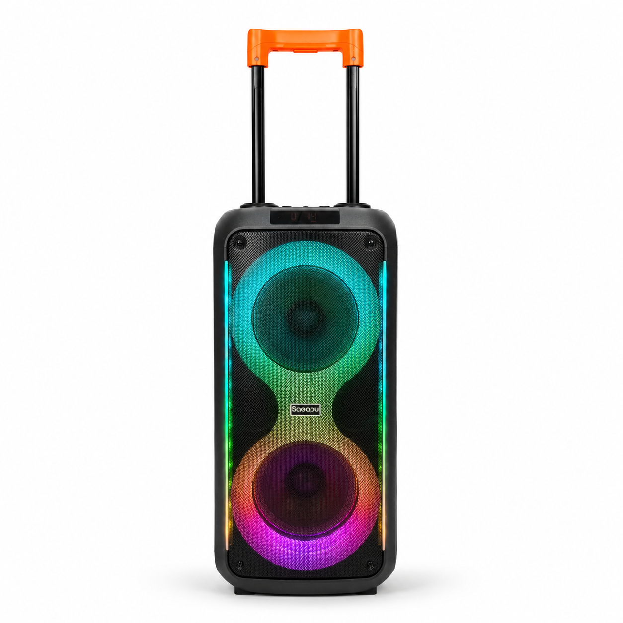 Колонка портативная Bluetooth с микрофоном/пультом и RGB подсветкой Черный (TTD-2821)