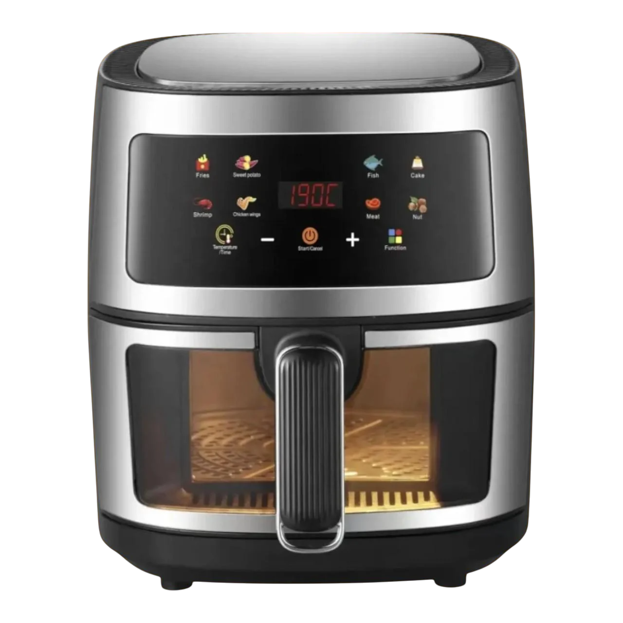 Аэрофритюрница безмасляная Henschll HS-012 с антипригарной чашей и таймером 3200 Вт 8 л (є157)