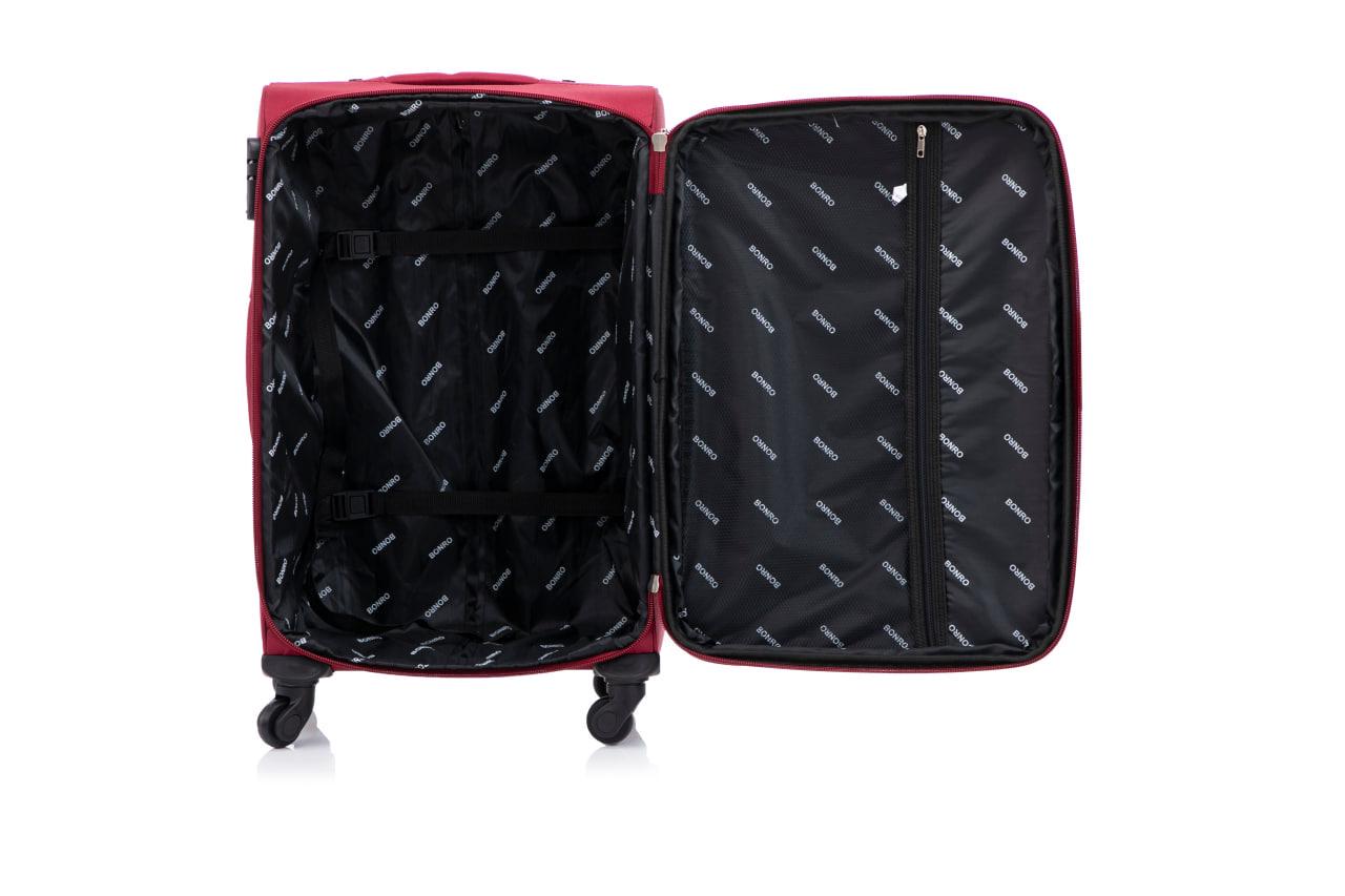 Чемодан Bonro Tourist 4 колеса невеликий Вишневий (2182) - фото 19