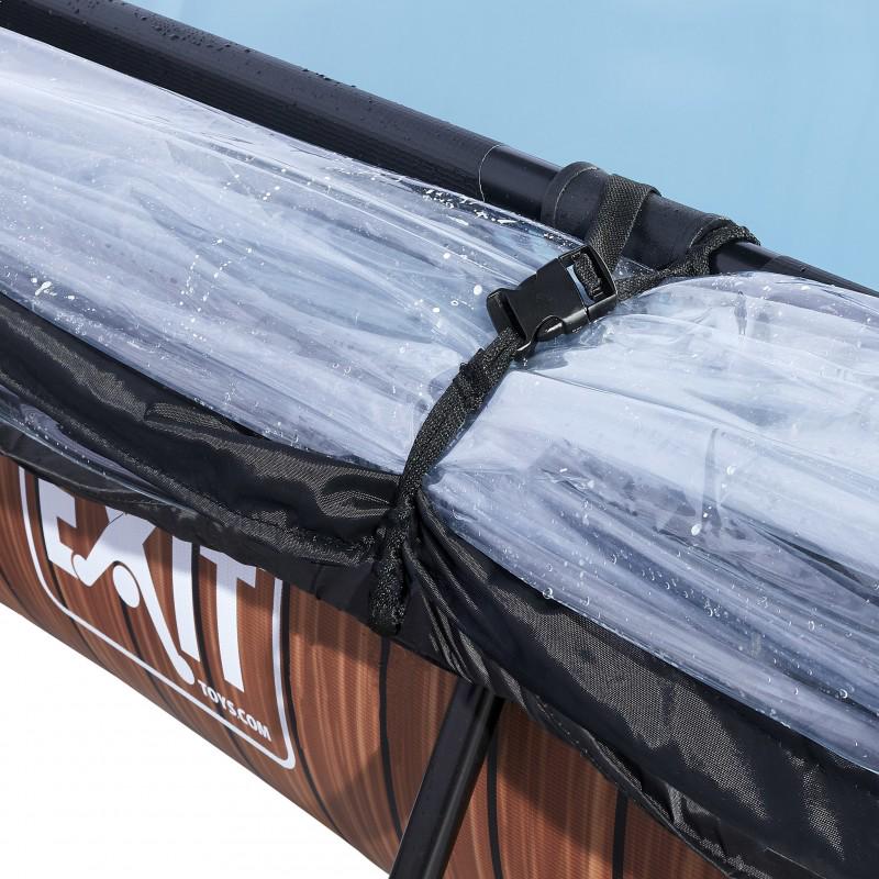 Басейн каркасний Exit Toys з куполом насос 20 Вт 300х200х65 см Коричневий - фото 7