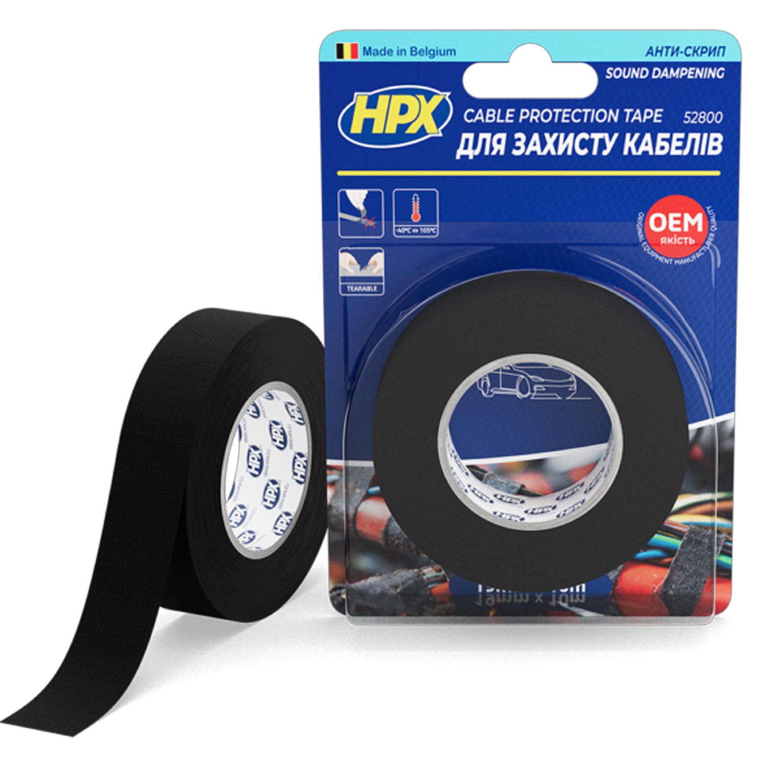 Стрічка ізоляційна HPX TP1910 19x0,3 мм 10 м тканина/каучук Чорний (INRUC0080023191020) - фото 2 Стрічка ізоляційна HPX TP1910 19x0,3 мм 10 м тканина/каучук Чорний (INRUC0080023191020) - фото 2