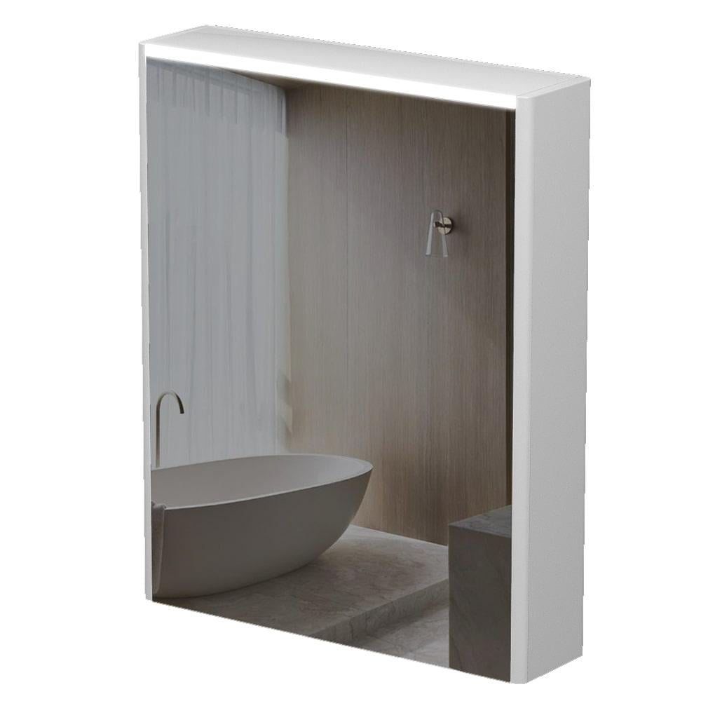 Шкаф зеркальный Aquarius Milano с LED підсвіткою 60 Белый (11754)