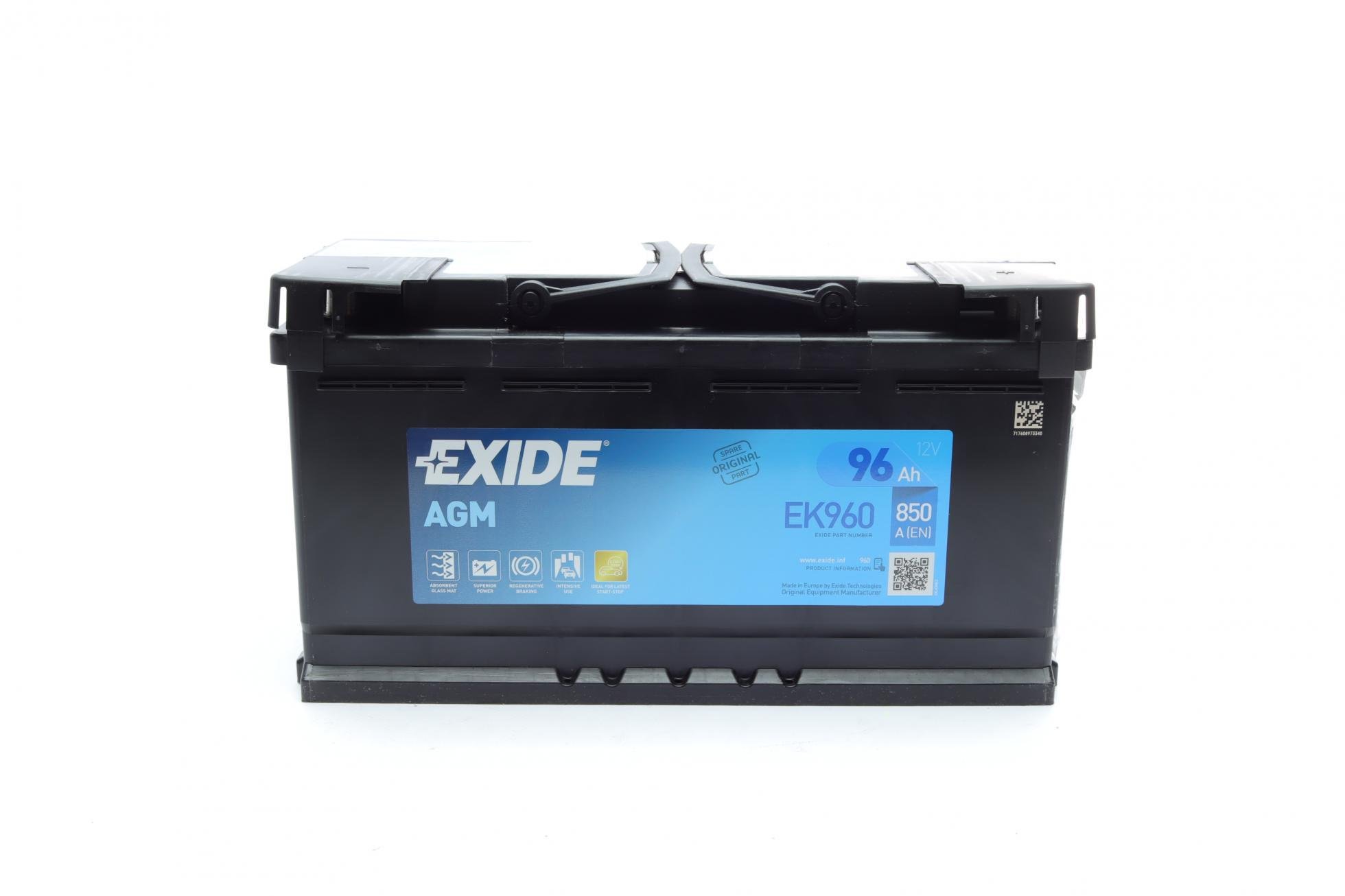 Аккумулятор EXIDE AGM R EN850 96 Ah-12 V 353х175х190 мм (12N9-4B-1) Аккумулятор EXIDE AGM R EN850 96 Ah-12 V 353х175х190 мм (12N9-4B-1)