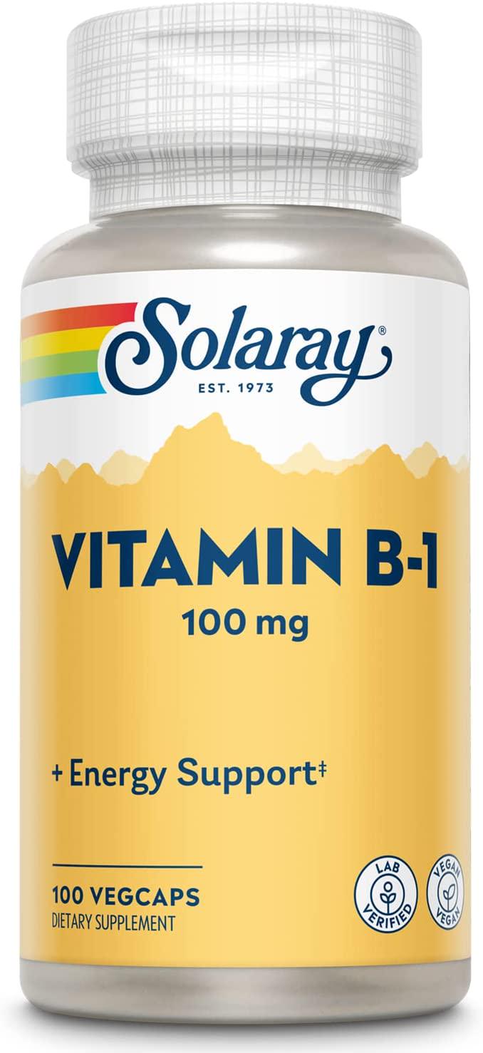 Вітамін В-1 Solaray Vitamin B-1 100 mg 100 Veg Caps