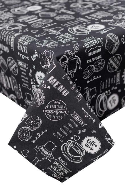 Скатерть Прованс Breakfast 120x136 см Black (39621)