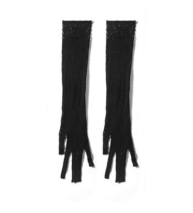 Перчатки женские длинные кружевные нейлон 31x5 см Черный (R5001) Перчатки женские длинные кружевные нейлон 31x5 см Черный (R5001)