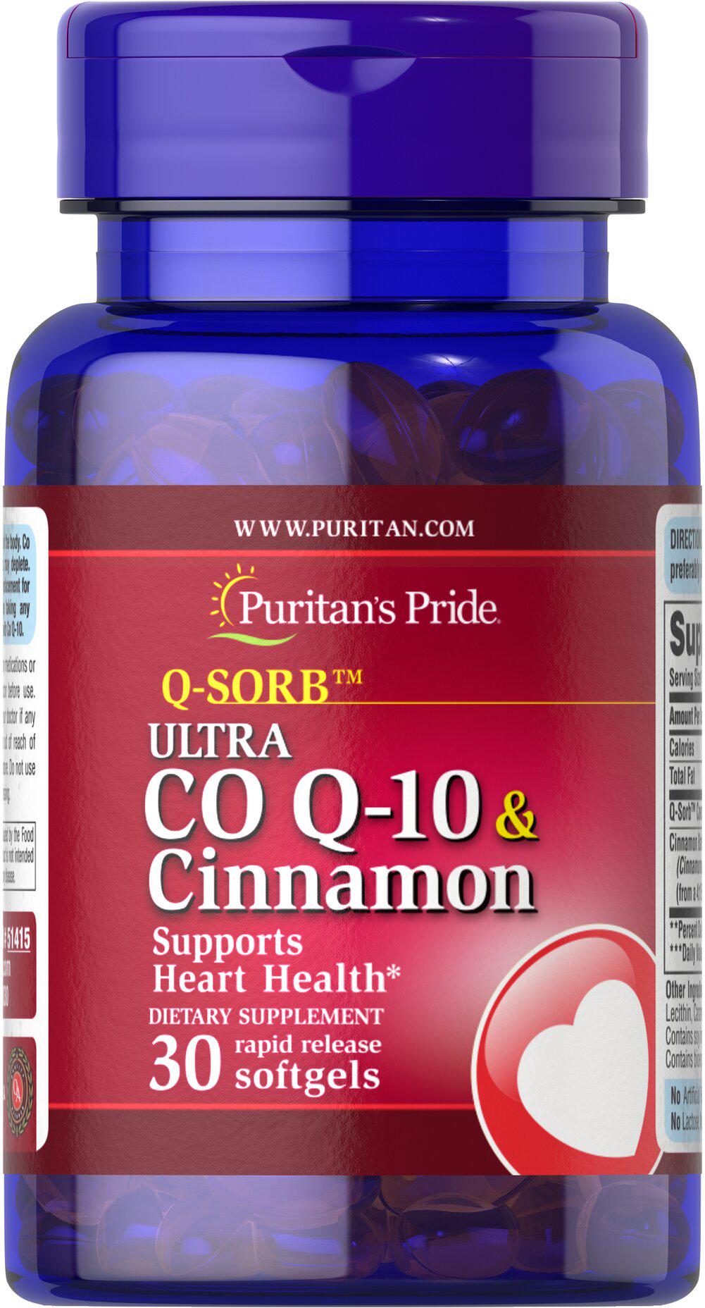 Натуральная добавка CO Q-10 with Cinnamon 30 caps (100-96-3434325-20)
