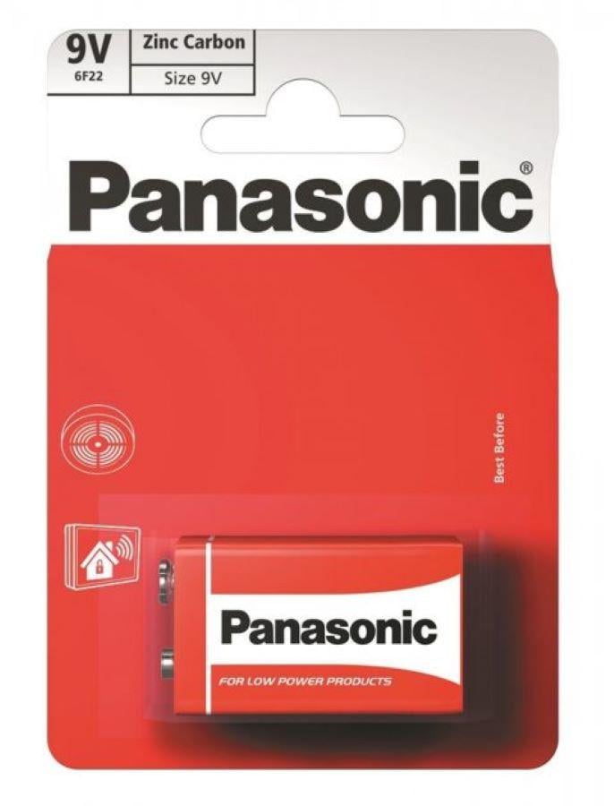 Батарейка Panasonic Red Zink угольно-цинковая 6F22 6R61 604