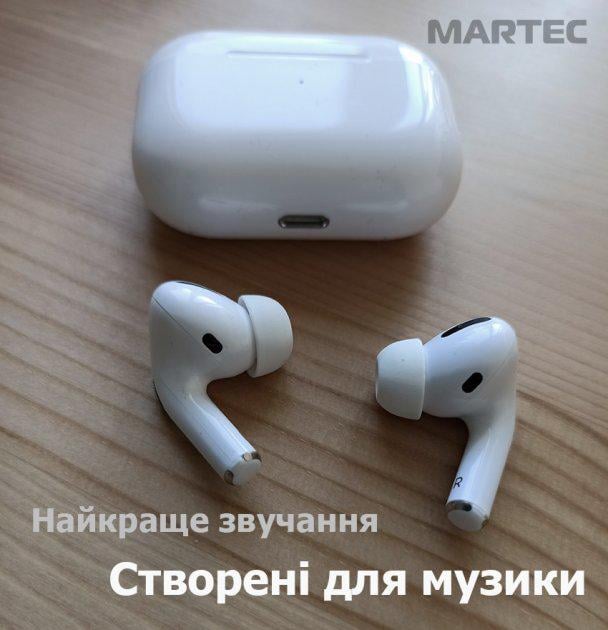 Наушники беспроводные Martec GenUA-Ultra Bluetooth Белый (986467809) - фото 3