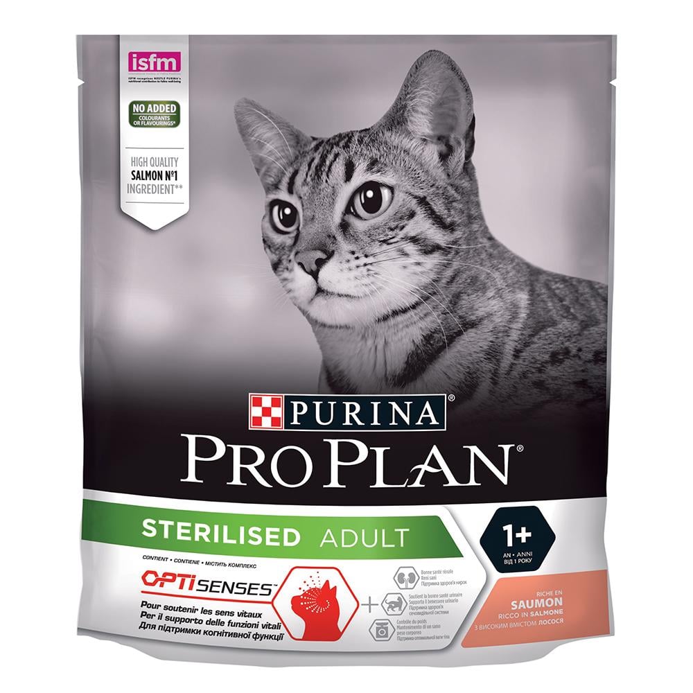 Сухой корм для котов Purina Pro Plan Sterilised Senses Salmon - 10 кг - фото 2 Сухой корм для котов Purina Pro Plan Sterilised Senses Salmon - 10 кг - фото 2