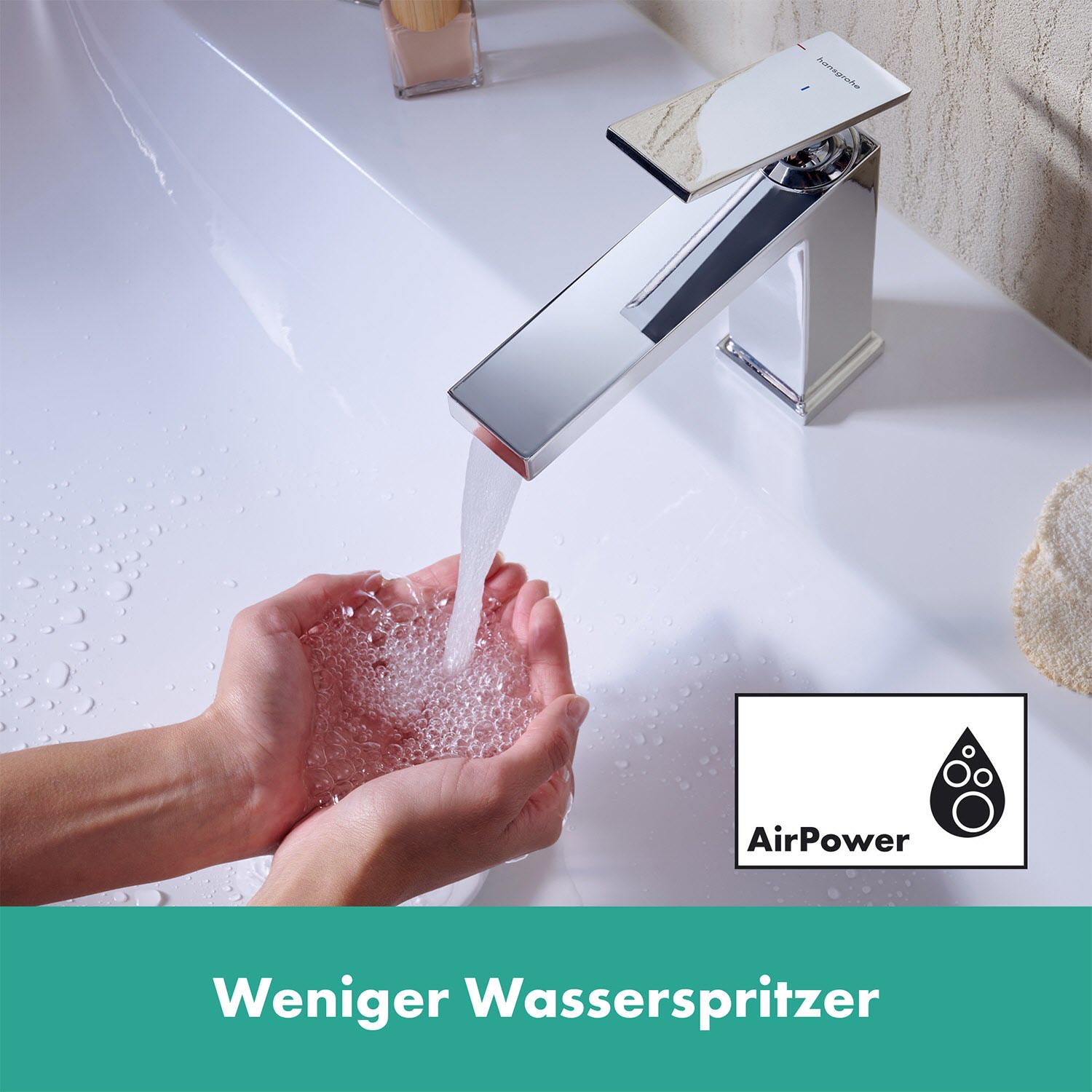 Змішувач для умивальника Hansgrohe Tecturis E EcoSmart+ 73014000 з джойстиком Хром (176391) - фото 3