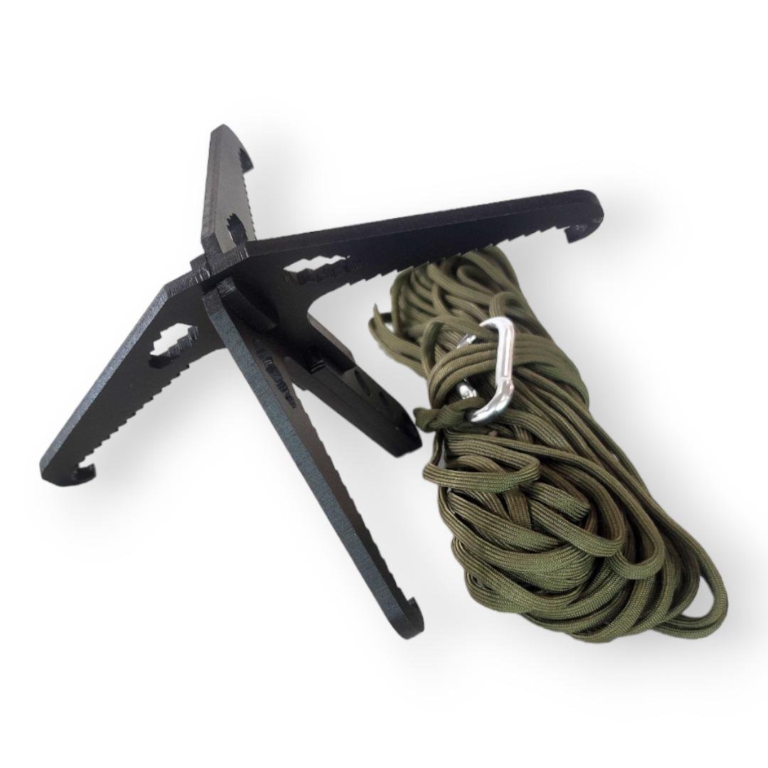 Крюк кошка Эвакуационная с карабином и паракордом 20 м (utp94)