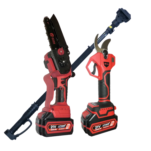 Акумуляторний набір інструментів Edon STP ED SMART-21V/2K секатор/пила/2 АКБ по 4Ah