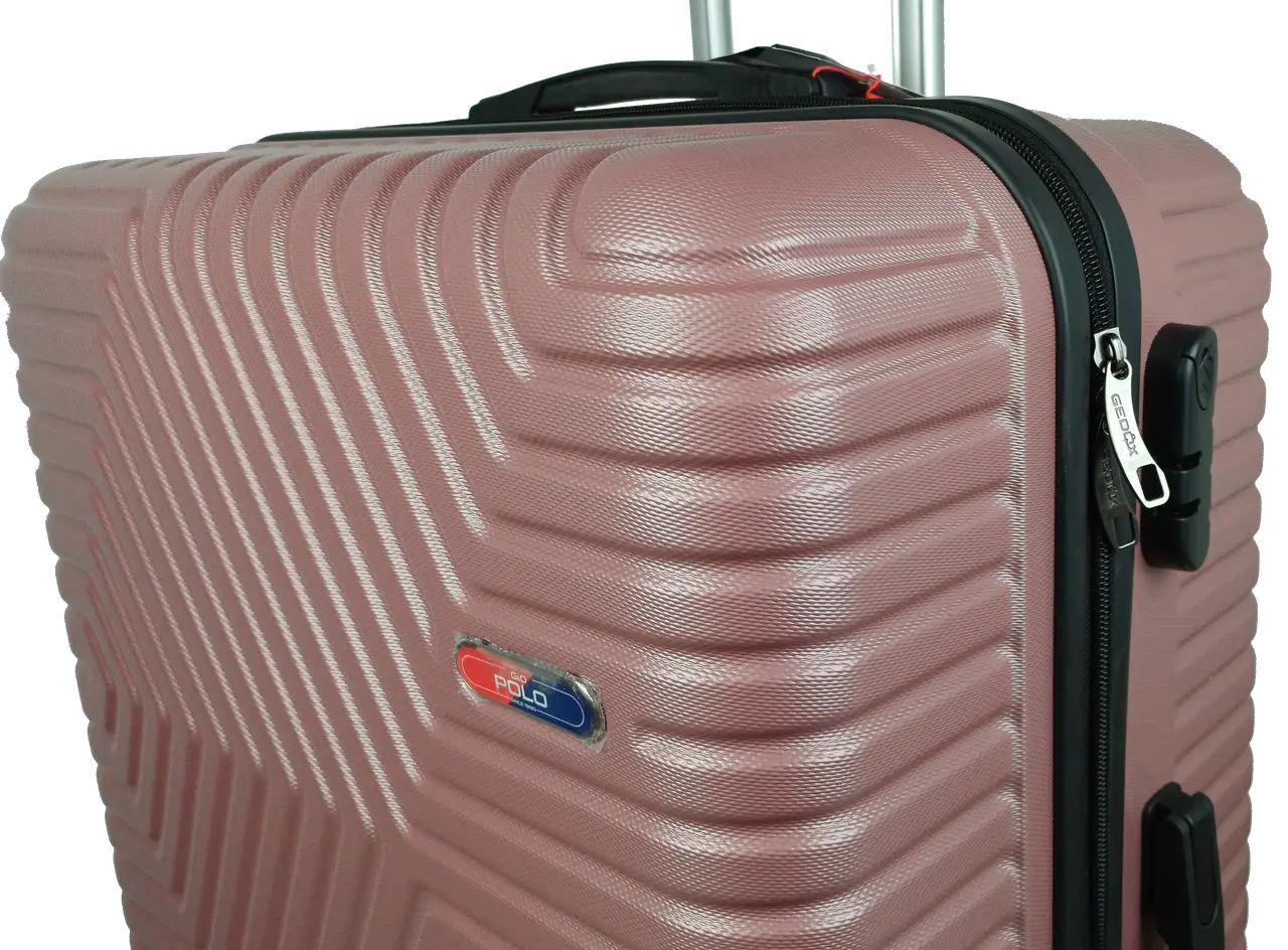 Валіза пластикова GD Polo велика 115 л Пудровий (60k001 large powder) - фото 7