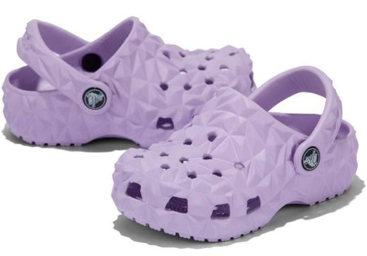 Крокси для дівчинки Crocs Classic Geometric Clog Lavender р. 28/29 Лавандовий (26295)