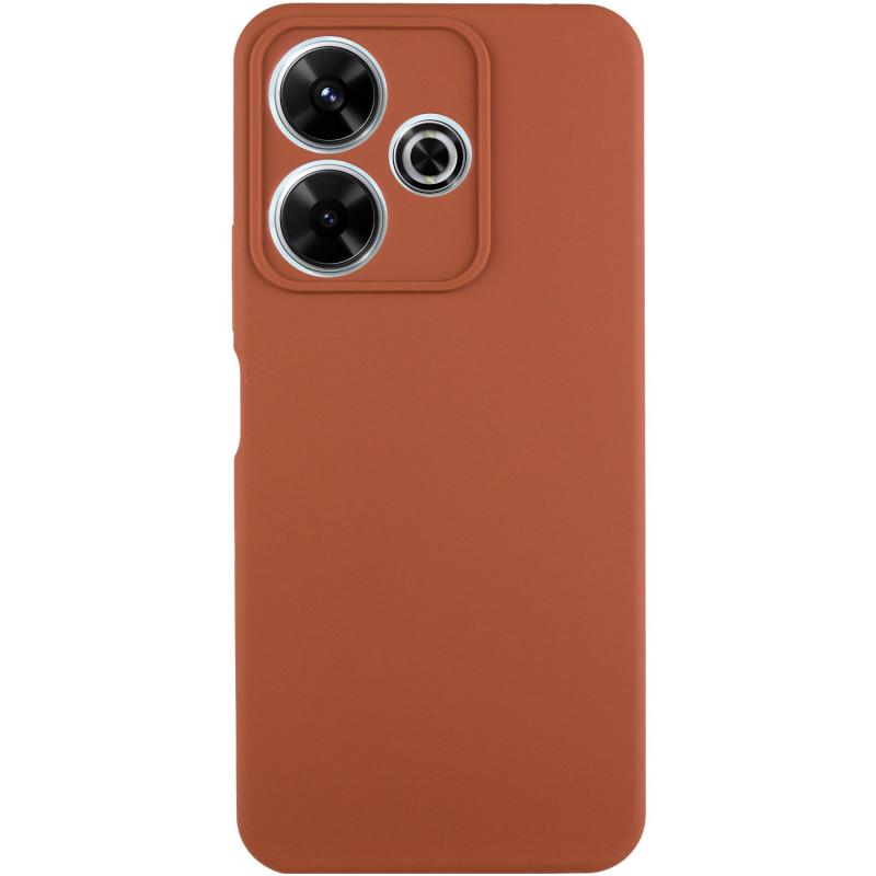 Противоударный чехол Silicone Cover Lakshmi Full Camera (AA) для Xiaomi Redmi 13 4G / Poco M6 4G коричневый