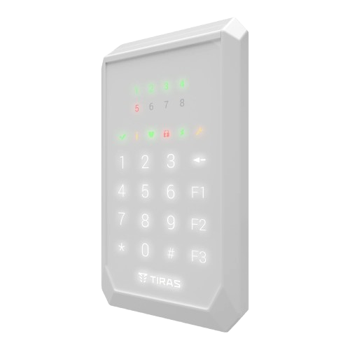 Клавіатура сенсорна світлодіодна Tiras K-PAD8 до 1000 м 8 індикатора зон Білий (0177c11d) - фото 3