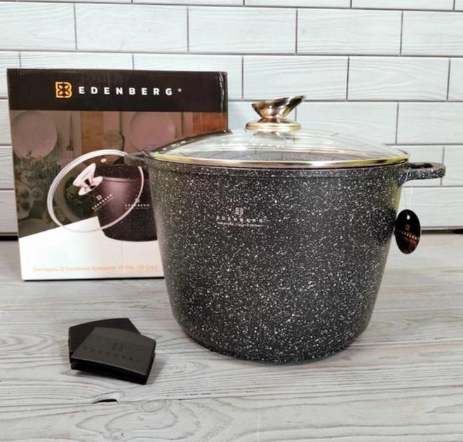 Казан Edenberg EB-1173 с мраморным покрытием со стеклянной крышкой 14 л - фото 4 Казан Edenberg EB-1173 с мраморным покрытием со стеклянной крышкой 14 л - фото 4