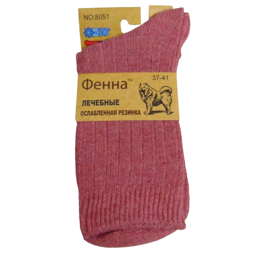 Шкарпетки термо лікувальні ФЕННА 8051 з ослабленою гумкою верблюжа вовна р. 37-41 Рожевий (2330375732)