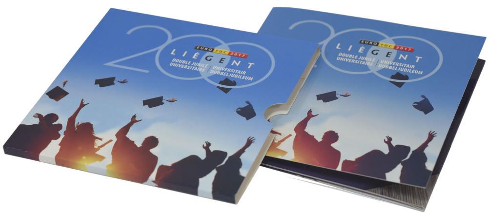 Коллекционные монеты Бельгия монет евро 2017 UNC в буклете 10 шт. (М09534)