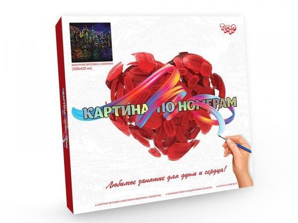 Картина по номерам Danko Toys 40х40 см Ночной город (KpN-02-01) Картина по номерам Danko Toys 40х40 см Ночной город (KpN-02-01)