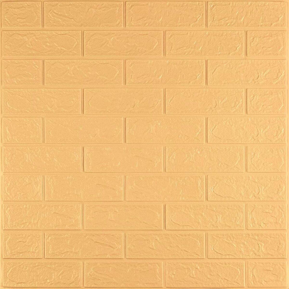 3D-панель Sticker Wall Кирпич 009-3 SW-00000229 700х770х3 мм Желто-песочный (iz17032)