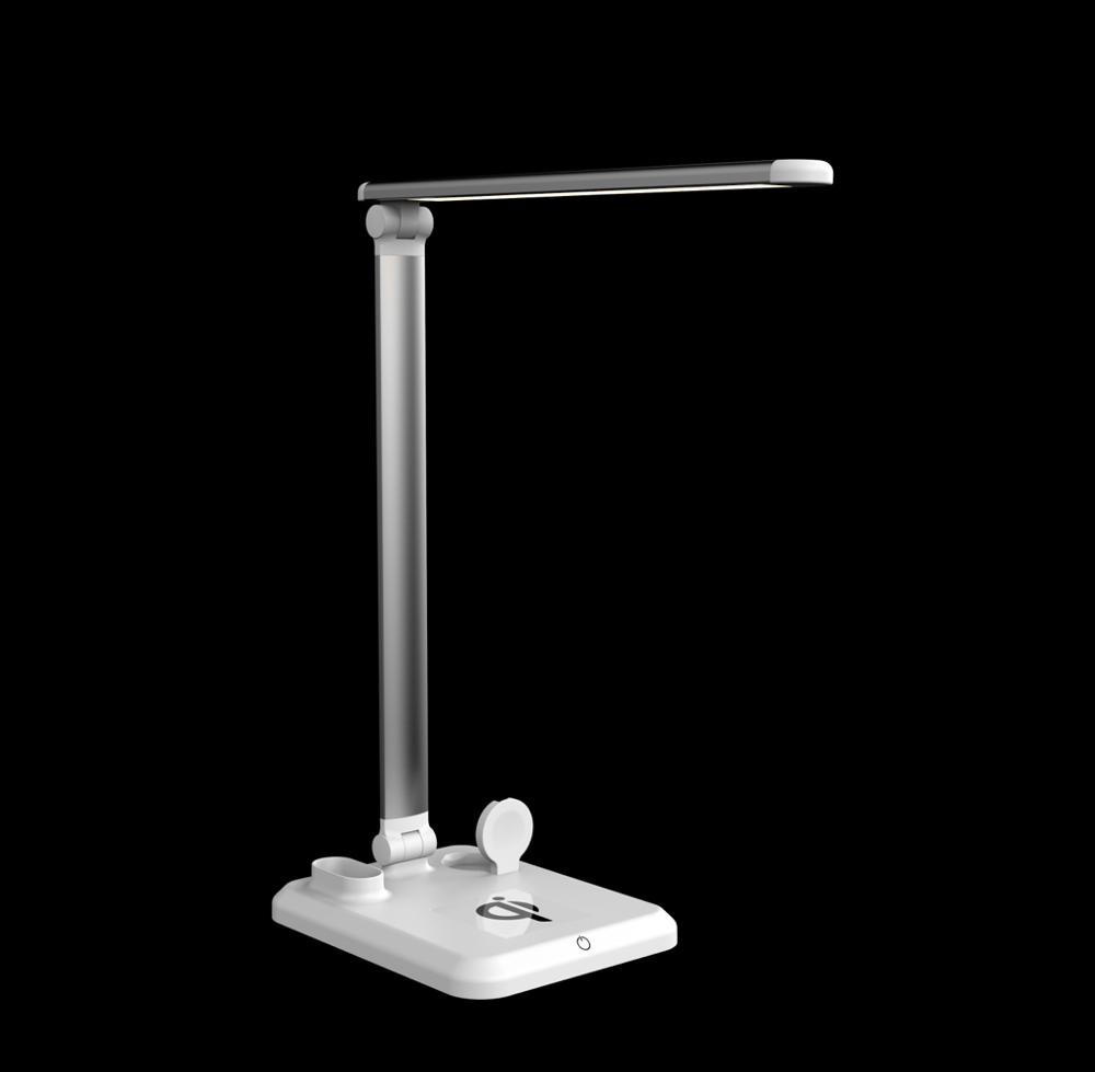 Настольная LED лампа Eye Desk Lamp X-1 4 в 1 с беспроводной зарядкой Белый