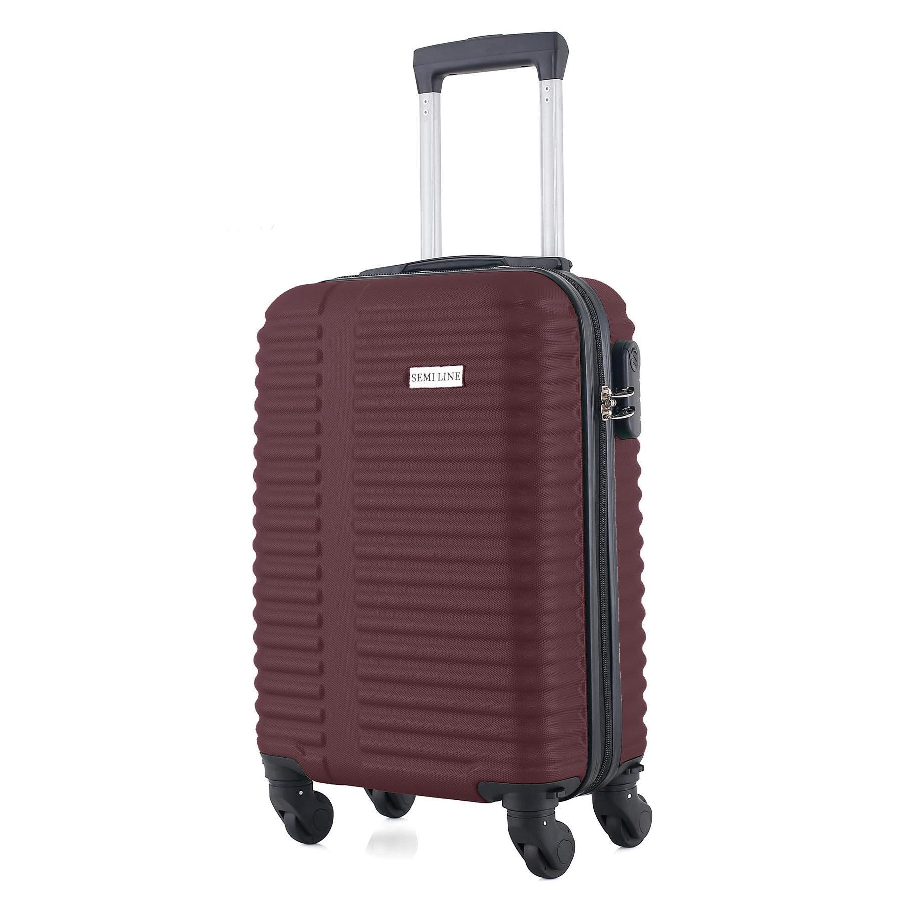 Валіза SEMI LINE 18" S Burgundy (T5574-1)