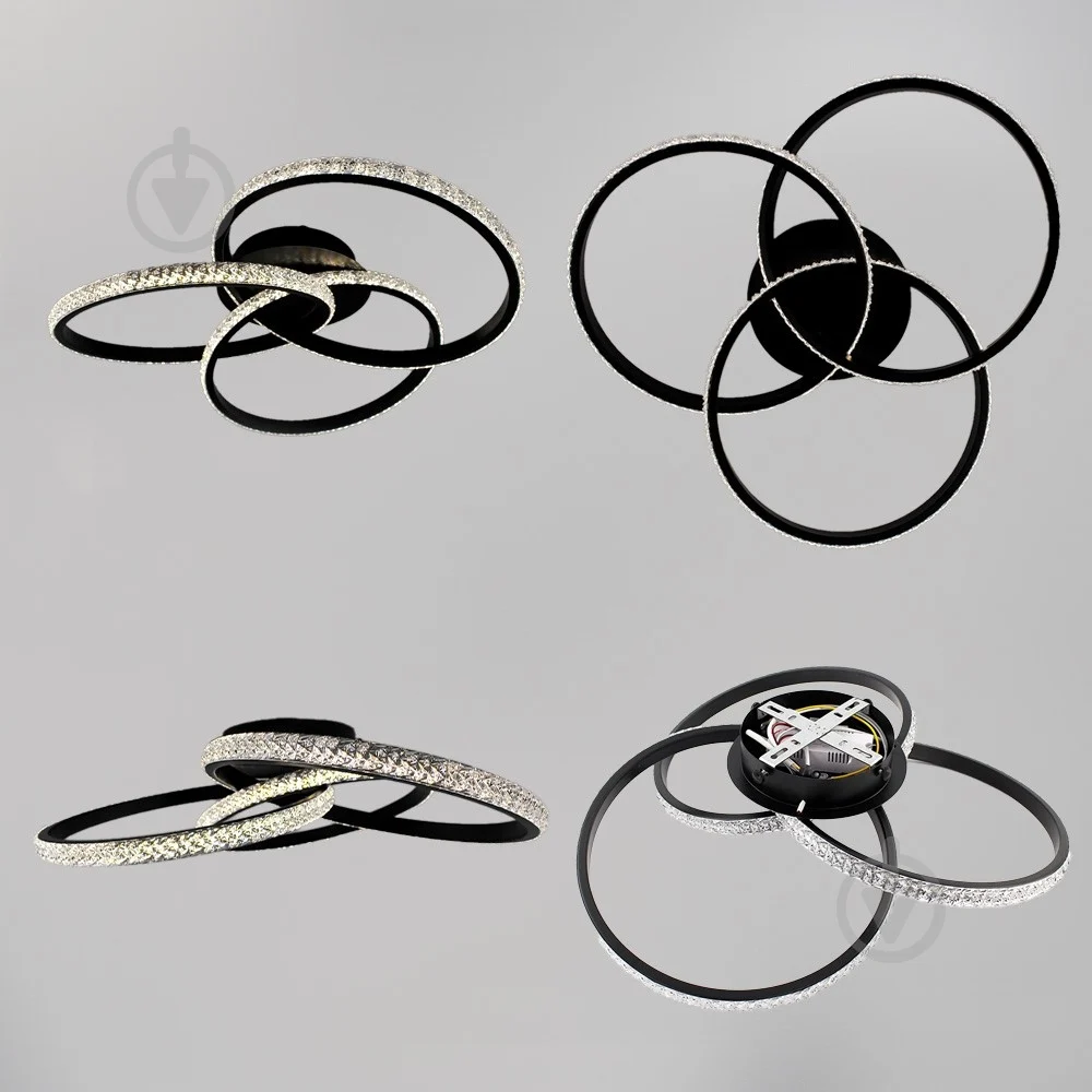 Люстра ESLLSE VITA 3R-APP-500x130-BLACK/WHITE/CLEAR 80W с пультом (10124) - фото 5