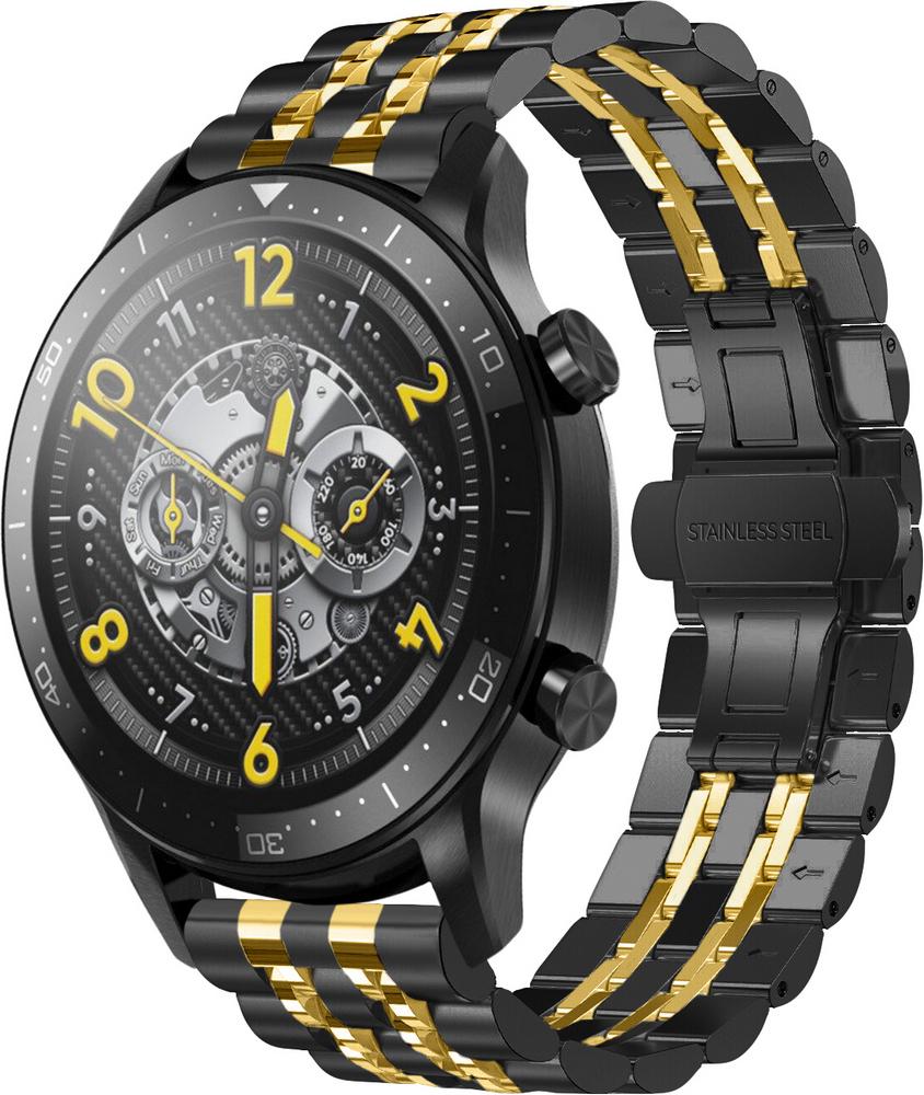 Браслет металевий Spinye Line для Realme Watch S Pro Black Gold (28990-02)