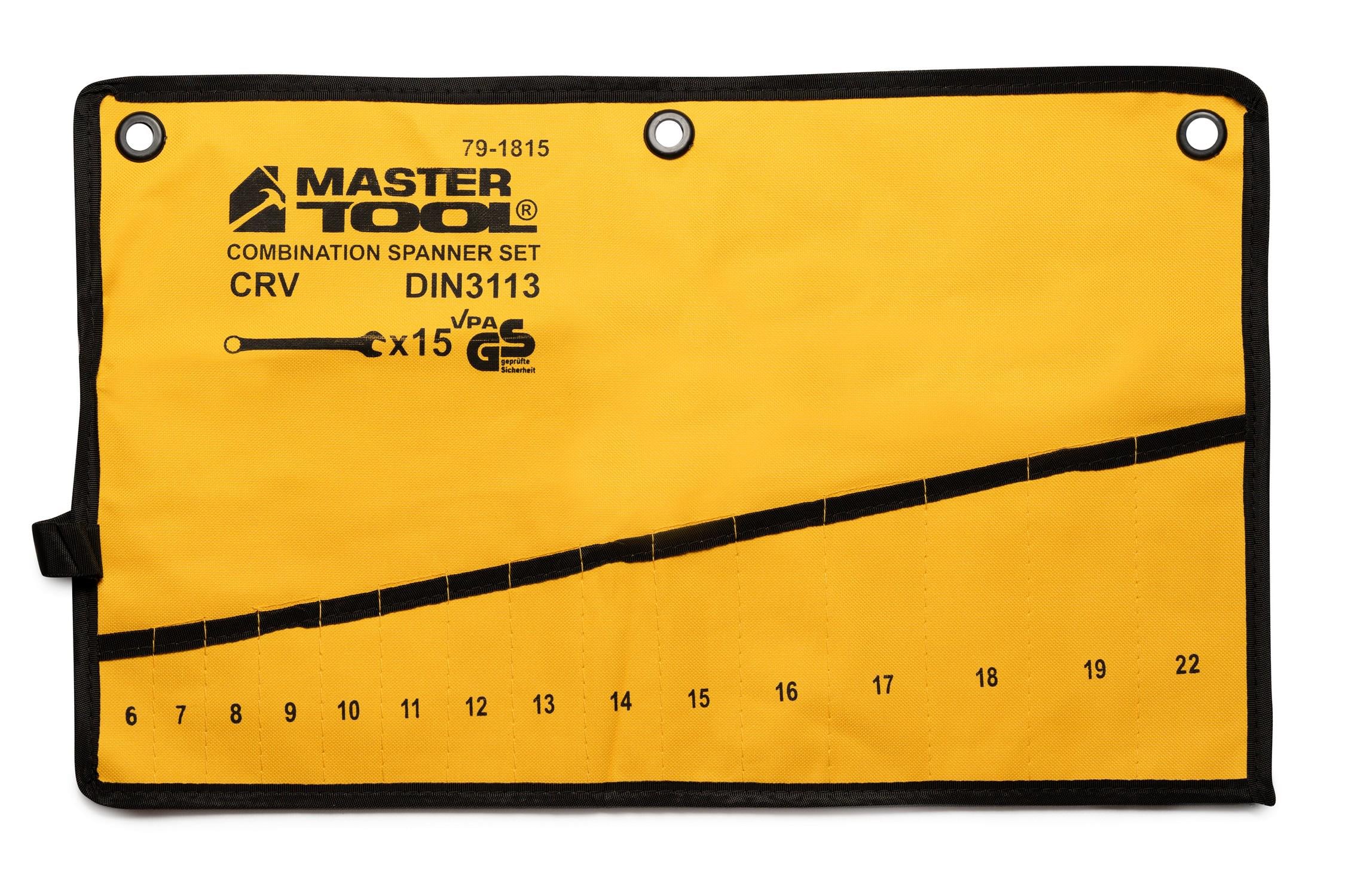 Чохол для гайкових ключів MASTERTOOL 15 кишень (79-1815) Чохол для гайкових ключів MASTERTOOL 15 кишень (79-1815)