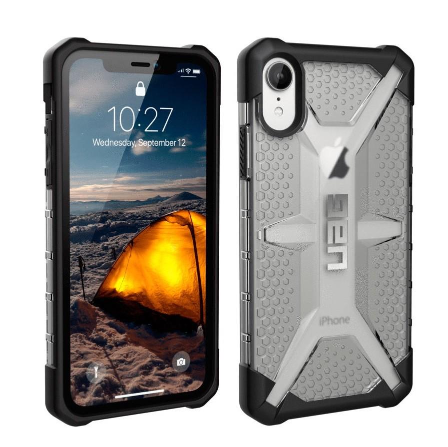 Чехол прозрачный противоударный милитари UAG Plasma для Iphone XR (6.1") Ice