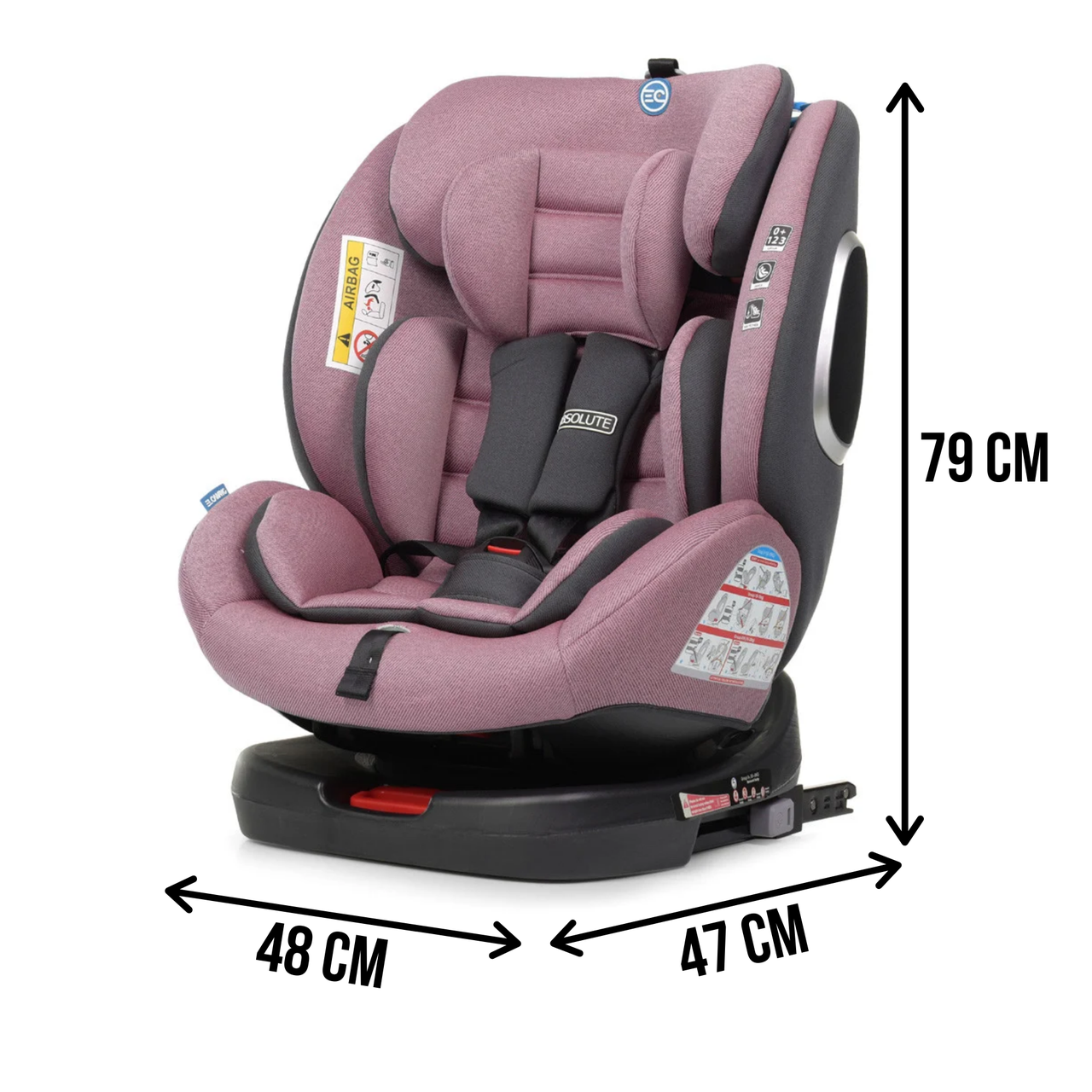 Детское автокресло El Camino Absolute 360 ME1079 c ISOFIX 0-36 кг Violet Фиолетовый - фото 2