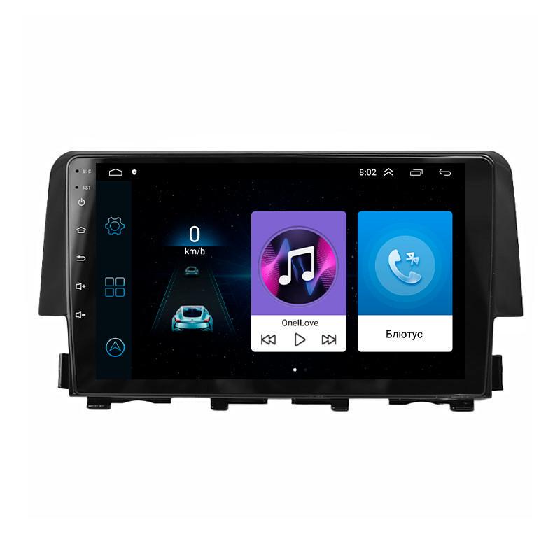 Автомагнитола штатная Lesko для Honda Civic X 2015-2021 9" 1/16Gb Wi-Fi GPS Base MOB