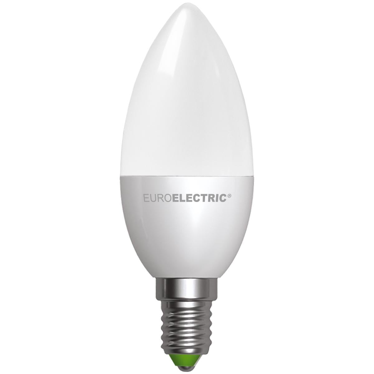 Лампа LED Euroelectric Свеча 6W E14 4000K (36486456)