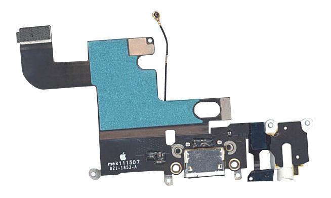 Шлейф разъема питания с аудиоразъемом для Apple iPhone 6 Белый