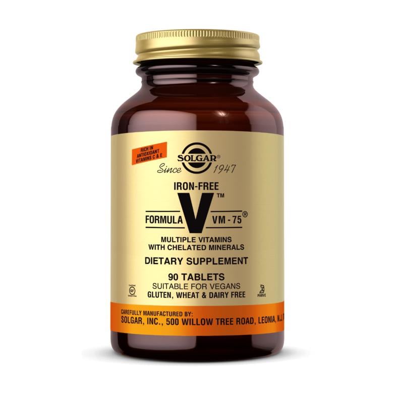 Мультивітаміни і мінерали без заліза Solgar Formula VM-75 Iron-Free 90 табл.