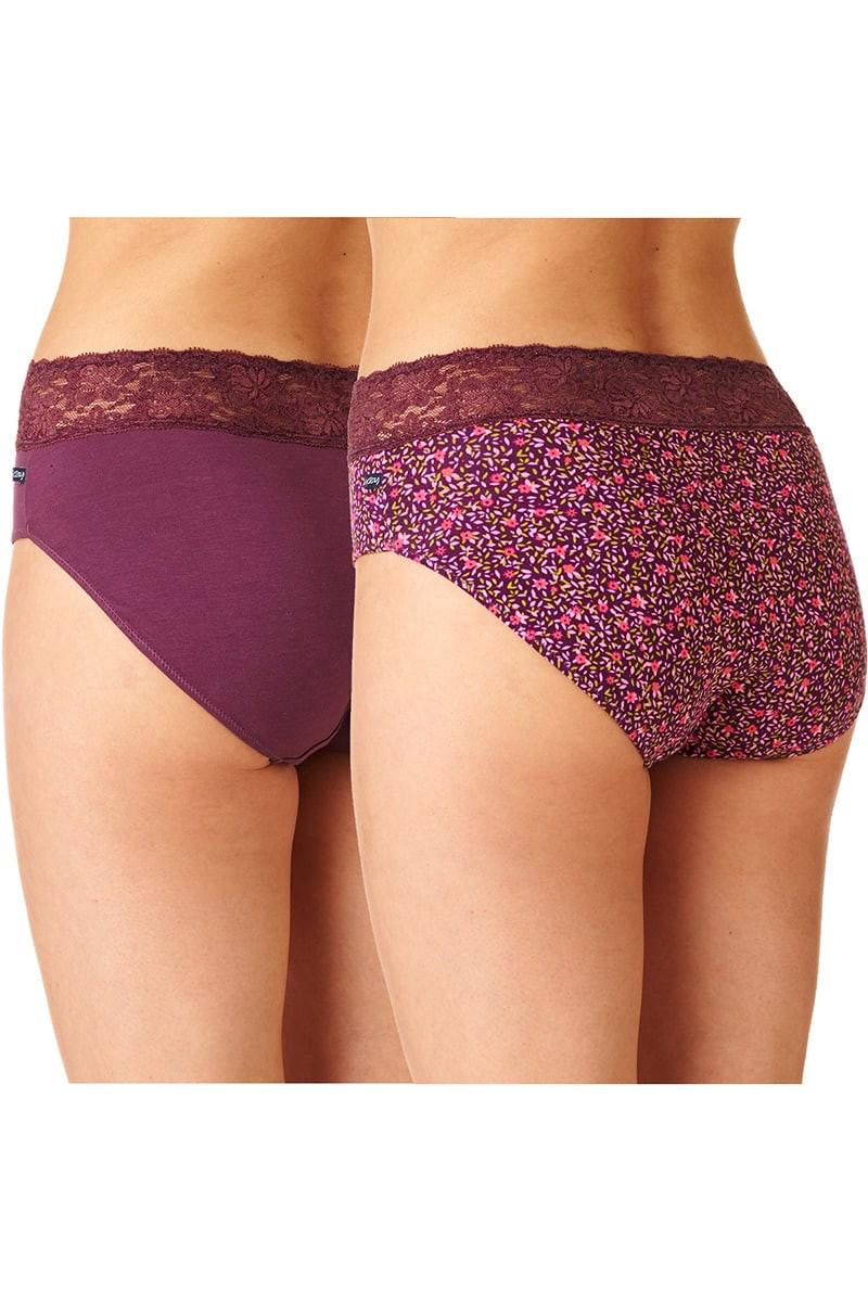 Трусики сліп Key р. 4/L 2 шт. Бордовий (79330)