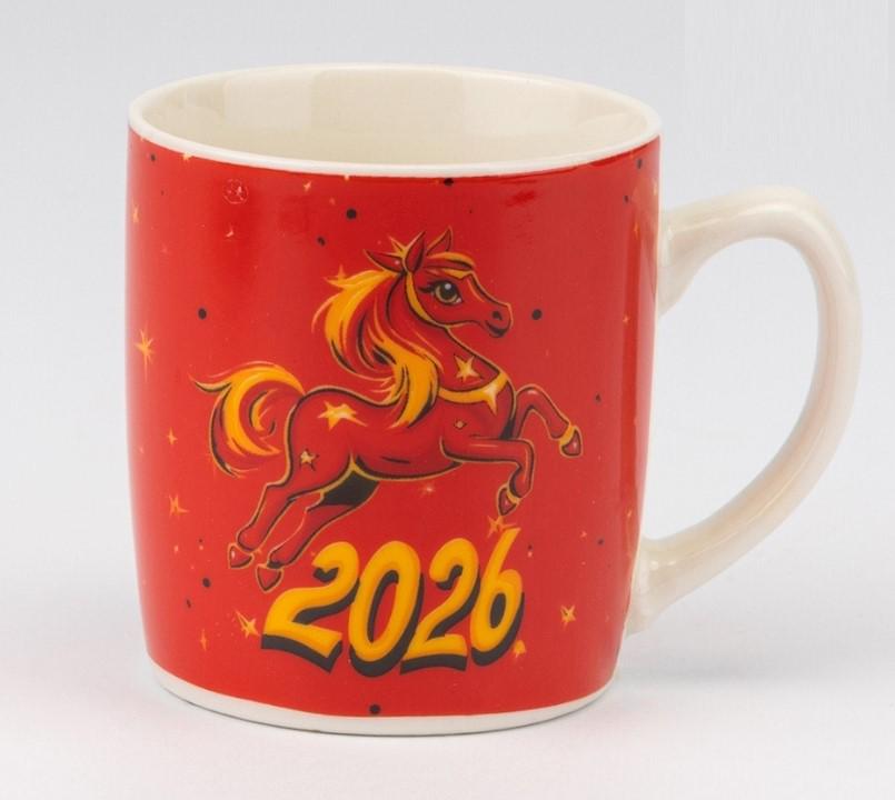 Кружка з ложечкою Символ 2026 року Вогняний Кінь 200 мл (9250-003) - фото 1 Кружка з ложечкою Символ 2026 року Вогняний Кінь 200 мл (9250-003) - фото 1
