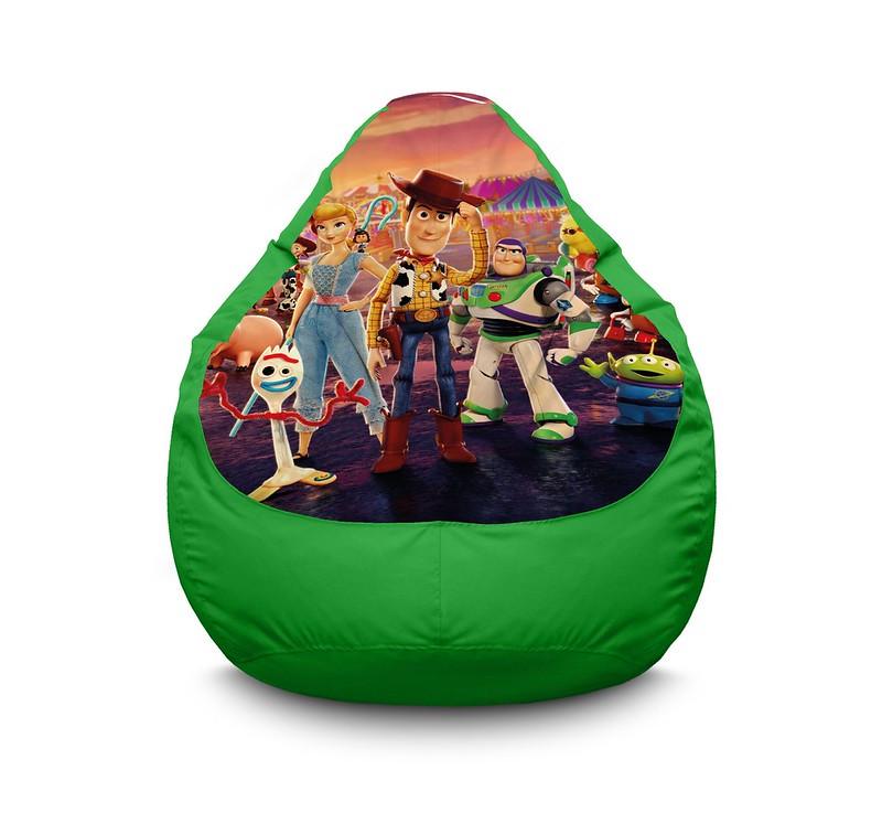 Кресло мешок iPuff Toy Story 4 Forky Sheriff Woody and other Оксфорд XL 80x110 см Зеленый