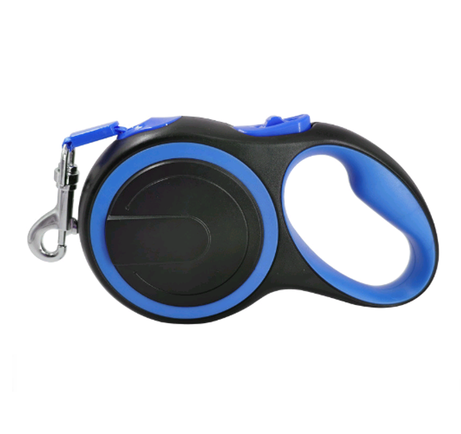 Поводок-рулетка Mease лента 5 м до 20 кг Черно-синий (00000007936)