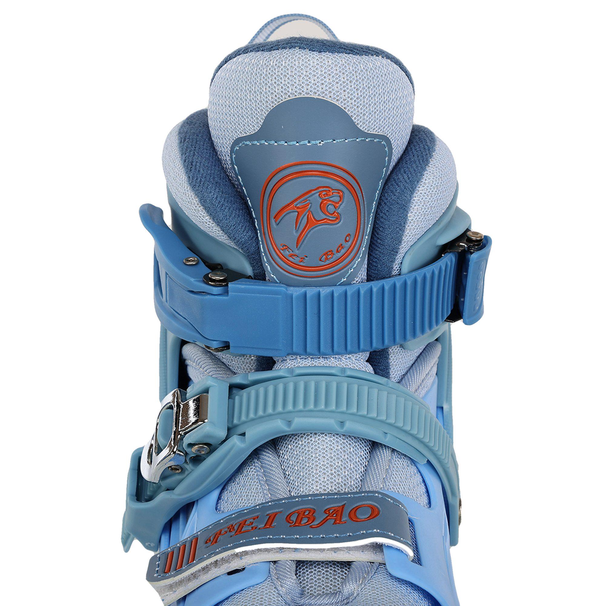 Ролики квады раздвижные FEI BAO 318-2 колеса светящиеся р. 35-38 Синий (318-2_Синий_M_(35-38) - фото 6 Ролики квады раздвижные FEI BAO 318-2 колеса светящиеся р. 35-38 Синий (318-2_Синий_M_(35-38) - фото 6