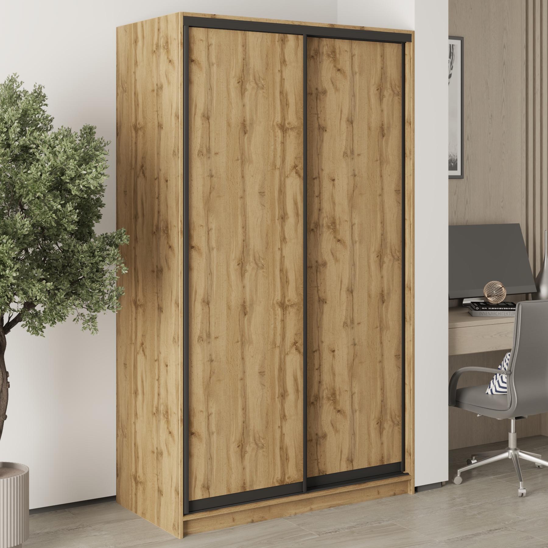 Шкаф-купе двухдверный MebelStar Уни BG 2 ДСП 120x60x210 см Дуб тахо (MBS-11350) Шкаф-купе двухдверный MebelStar Уни BG 2 ДСП 120x60x210 см Дуб тахо (MBS-11350)